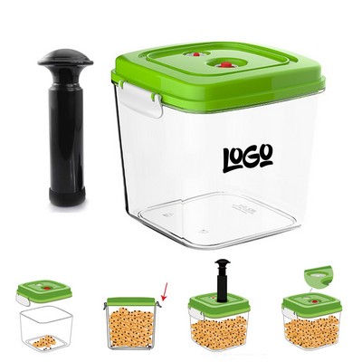 100oz Clear Vacuum Food Storage Container w/ Pump Seal