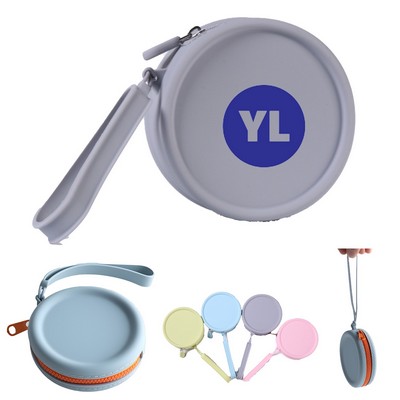Silicone Round Handheld Makeup Bag