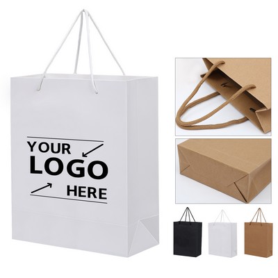 Kraft Paper Gift Bag With Strong Rope Handle
