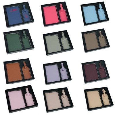 Passport Holder and Luggage Tag Set