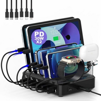 Multi-device Charging Station 110W 6port Multi-USB Charging Station