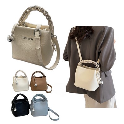 Elevated Woven Bucket Bag