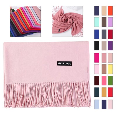 Cashmere Pashmina Full Color Wrap Scarf