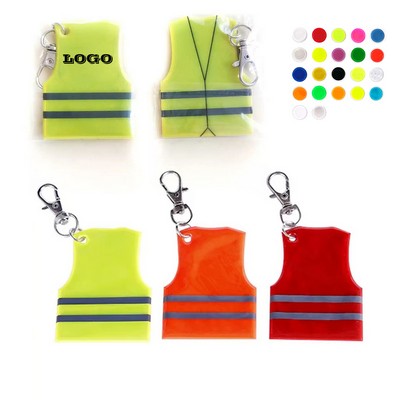 PVC Reflective Vest Keychain