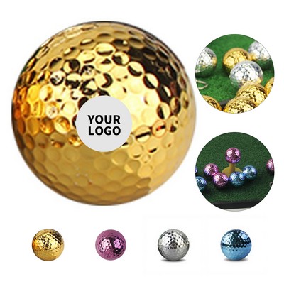 Electroplated Metal Golf Ball With Two Layer Construction