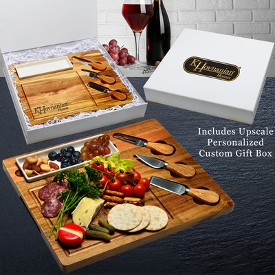 Celtic Acacia Cheese Board Gift Box Set