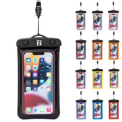 PVC Waterproof Phone Pouch With Neck Strap