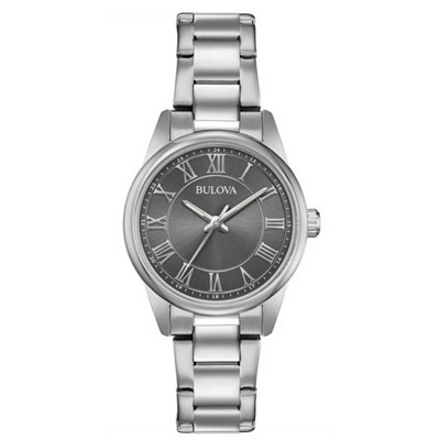 Bulova® Men's Corporate Collection, Silver-tone Bracelet Watch, Grey Dial