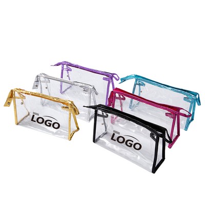 Clear Zippered PVC Pouch Bag
