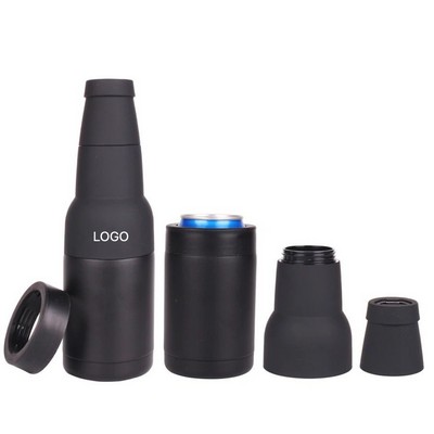 Outdoor 3-In-1 Stainless Steel Insulated Can Cooler with Bottle Opener