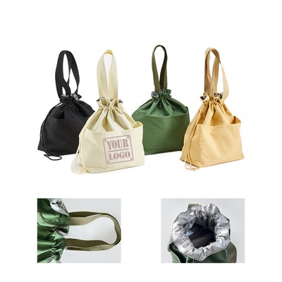 12-Can Reusable Canvas Insulated Lunch Bag