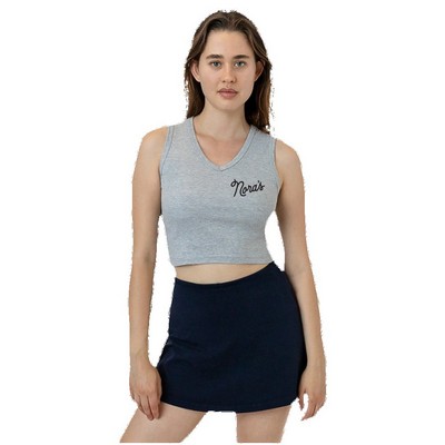 Baby Rib Sleeveless V-Neck Crop