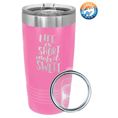 Pink Polar Camel 20 oz Ringneck Tumbler with Slider Lid- Laser Engraved