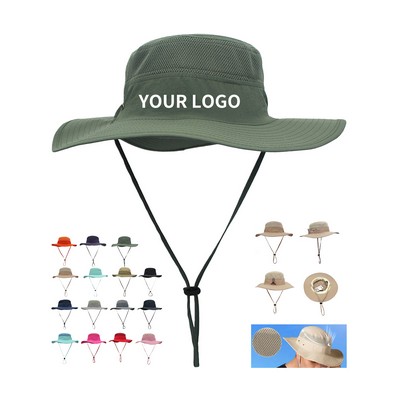 Wide Brim UPF 50 Plus Sun Bucket Hat