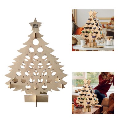 Christmas Tree Shaped Wooden Wine Rack
