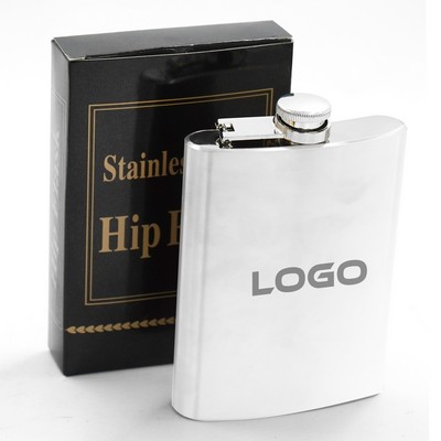 8oz Stainless Steel Hip Flask Whiskey Jug Men Gift