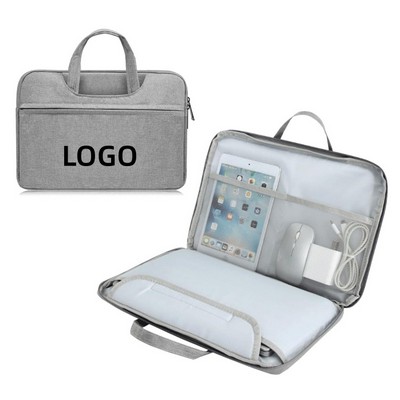 13-15" Laptop Notebook Sleeve Case Compatible W/ Mesh Pockets & Front Pocket
