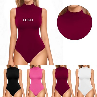 Women's Turtleneck Sleeveless Bodysuit