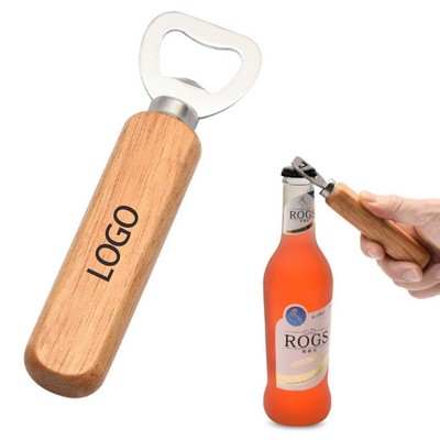 5.5- Inch Wooden Handle Beer Bottle Opener