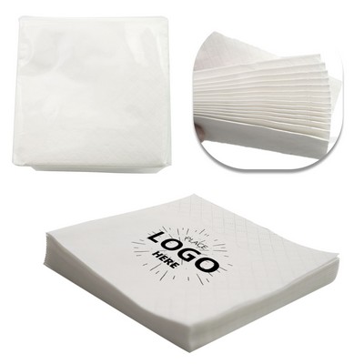 2-Ply White Beverage Napkin