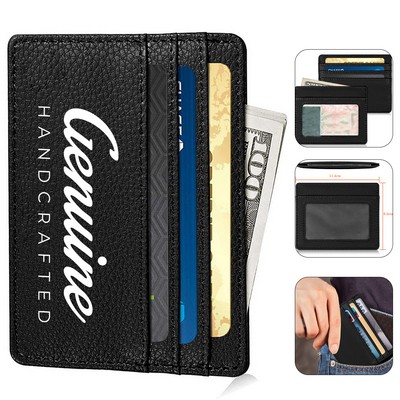 Multi-Compartment Synthetic Leather Wallet