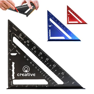 7" Carpenters Aluminum Rafter Square Ruler