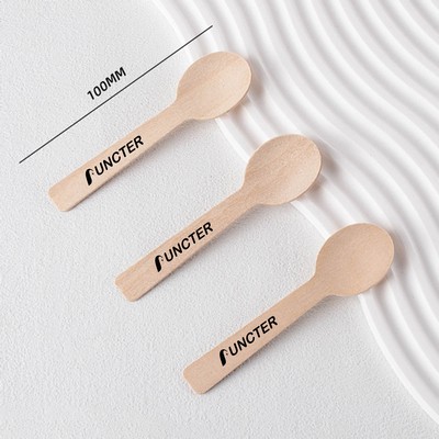 4" L Diposable Eco-Friendly Wooden Spoons Mixing Spoon