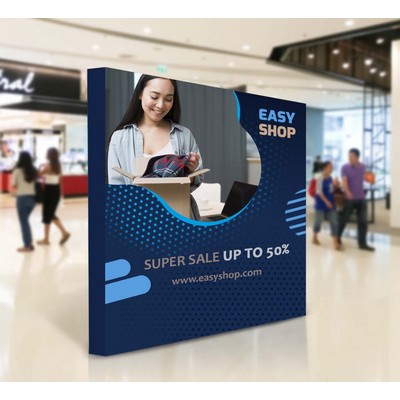 8' x 8' Fabric Pop Up Straight Display Package (With LED light)