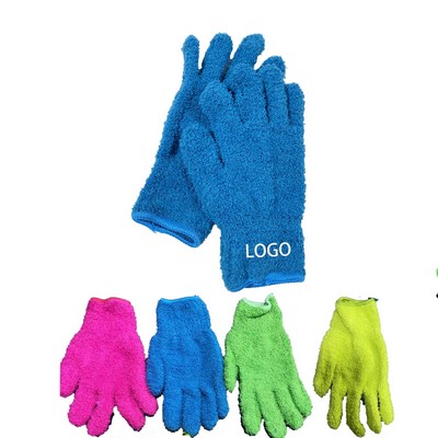 Embroidered Thick Microfiber Cleaning Glove