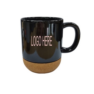 13 oz.Coffee Ceramic Mugs with Cork Bottom