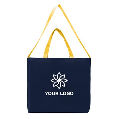 Edged Canvas Shoulder Pocket Tote