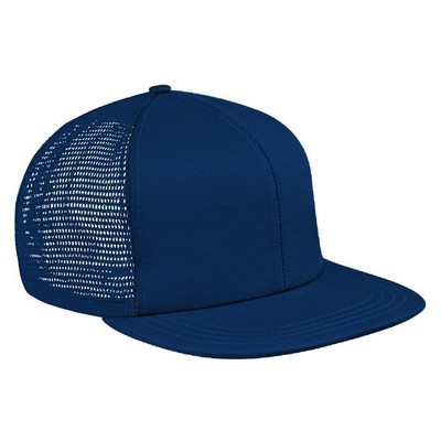 Union/USA Made Solid Mesh Back Meshback Snapback Flat Brim