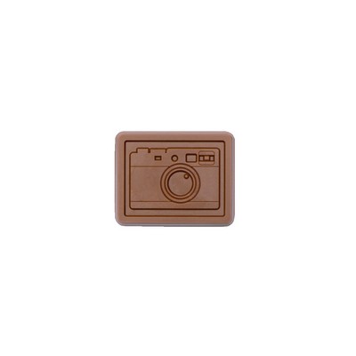 2"x2" Custom Decorated Chocolate Square with Clear Packaging