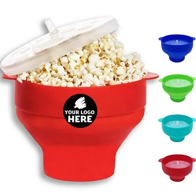 Silicone Microwave Popcorn Maker Bowl With Lid