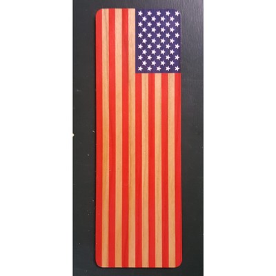 American Flag Hardwood Bookmarks