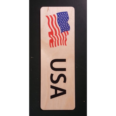American Flag Hardwood Bookmarks