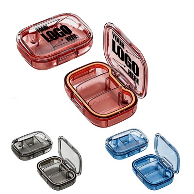 Portable 3-Compartment Mini Pill Box
