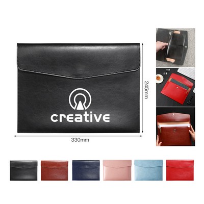 A4 Pu File Bag With Inner Pouch