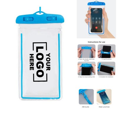 Luminous Waterproof Custom Airbag Touch Screen Swimming Diving Mobile Phone Pouch