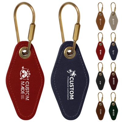 Vintage PU Leather Hotel Keychain Motel Key Tag