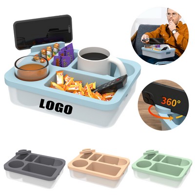 Silicone Sofa Tray W/Phone Stand