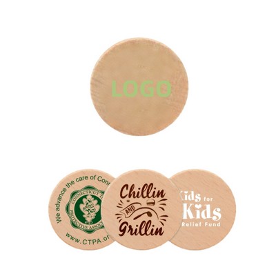 Natural Smooth Beech Wood Wooden Token