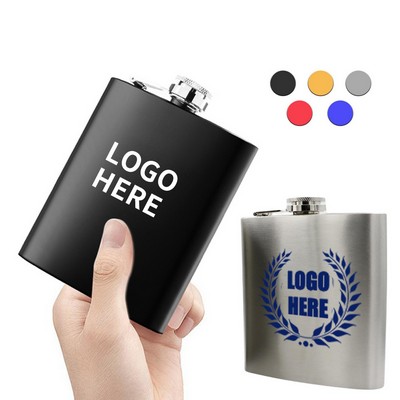 8 oz Elegant Stainless Steel Flask