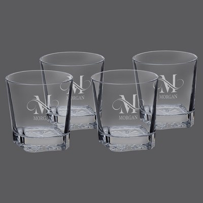 Four Polar Camel 11 oz. Square Rocks Glasses