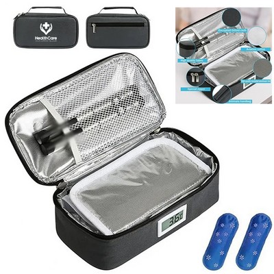 Portable Insulin Cooler Bag with Thermometer