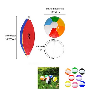 16" Colorful Durable Pvc Beach Ball