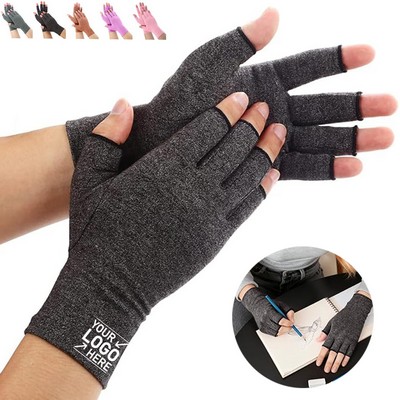 Fingerless Arthritis Hand Thumb Compression Gloves