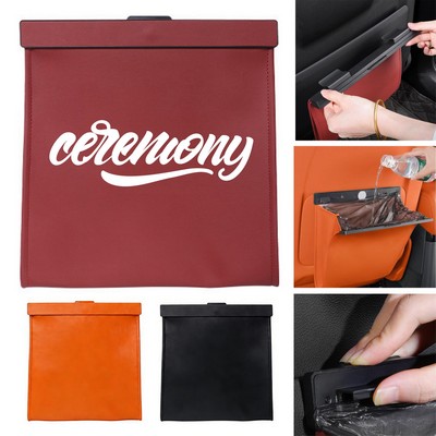 PU Leather Car Trash Bag