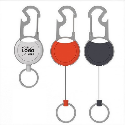 Carabiner Badge Reel W/ Keyring attachment