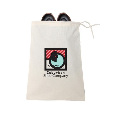 Cotton Canvas Drawstring Shoe Bag (11" x 16")